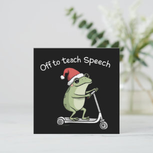 Cartes Pour Fêtes Annuelles Thérapeute de la parole de Noël Orthophoniste Comm