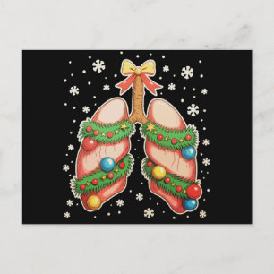 Cartes Pour Fêtes Annuelles Thérapeute de l'arbre de Noël du poumon de thérapi