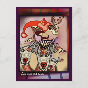 Cartes Pour Fêtes Annuelles Thérapie d'effort d'évasions de Père Noël