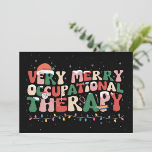 Cartes Pour Fêtes Annuelles Thérapie occupationnelle de Noël très joyeuse Thér