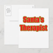 Cartes Pour Fêtes Annuelles Thérapies de Santa (Devant / Derrière)