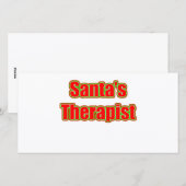 Cartes Pour Fêtes Annuelles Thérapies de Santa (Devant / Derrière)