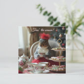 Cartes Pour Fêtes Annuelles "Thés" d'invitation de saison (Debout devant)