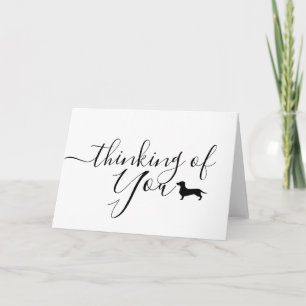 Cartes Pour Fêtes Annuelles Thinking of You Dachshund Greeting Note Card