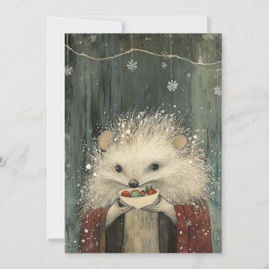 Cartes Pour Fêtes Annuelles Thistle the Hedgehog | Woodland Whimsy (Devant)