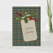 Cartes Pour Fêtes Annuelles Thompson Hunting Ancient Tartan Christmas Holiday (Devant)