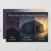 Cartes Pour Fêtes Annuelles Three Days That Changed Everything Easter Card (Devant / Derrière)