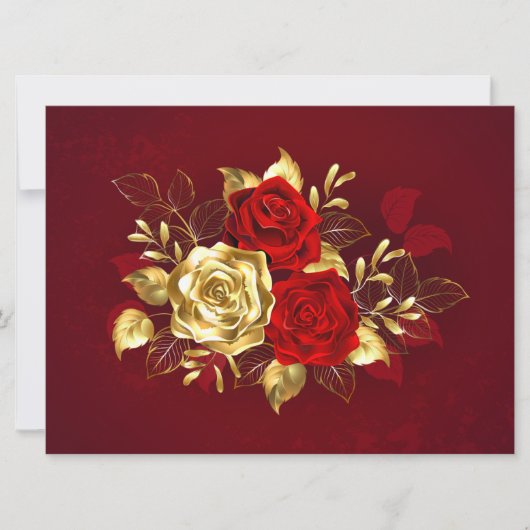 Cartes Pour Fêtes Annuelles Three Jewelry Roses (Devant)