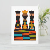 Cartes Pour Fêtes Annuelles Three Wise Men Modern Mid-Century (Debout devant)