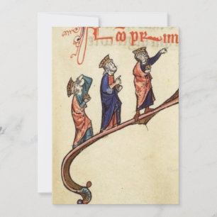 Cartes Pour Fêtes Annuelles Three wisemen following the Christmas