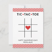 Cartes Pour Fêtes Annuelles Tic Tac Toe Saint Valentin, Enfant Valentin (Devant)