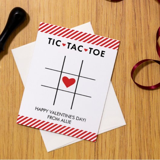 Cartes Pour Fêtes Annuelles Tic Tac Toe Saint Valentin, Enfant Valentin
