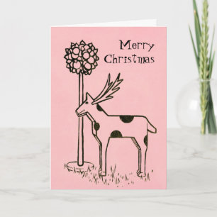 Cartes Pour Fêtes Annuelles Tickled Pink Reindeer