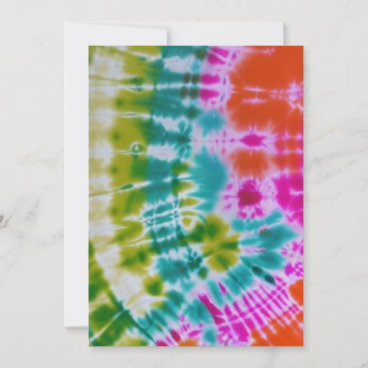 Cartes Pour Fêtes Annuelles Tie Dye (Devant)
