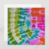 Cartes Pour Fêtes Annuelles Tie Dye (Devant / Derrière)