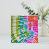 Cartes Pour Fêtes Annuelles Tie Dye (Debout devant)