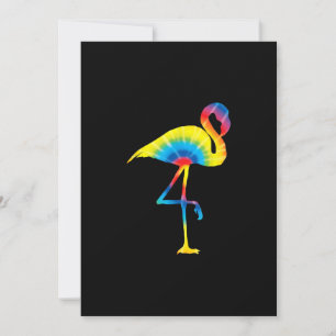 Cartes Pour Fêtes Annuelles Tie Dye Flamant rose arc-en-ciel Imprimer Oiseau A