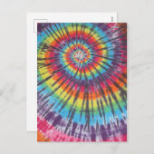 Cartes Pour Fêtes Annuelles Tie Tee Dye (Devant / Derrière)
