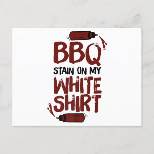 Cartes Pour Fêtes Annuelles Tige barbecue sur mon blanc Premium