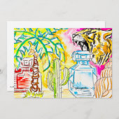 Cartes Pour Fêtes Annuelles Tiger Art (Devant / Derrière)