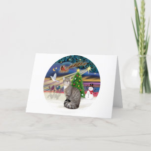 Cartes Pour Fêtes Annuelles Tigré argenté - Magie de Noël