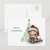 Cartes Pour Fêtes Annuelles Tigre de Noël (Devant / Derrière)