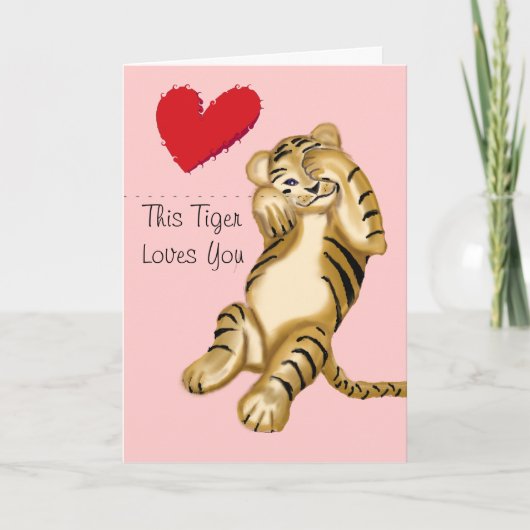 Cartes Pour Fêtes Annuelles Tigre valentin (Devant)