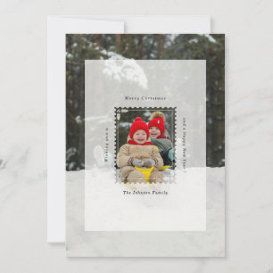 Cartes Pour Fêtes Annuelles Timbre de Noël simple avec houx Photo