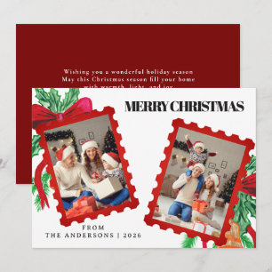 Cartes Pour Fêtes Annuelles Timbre de Pâques Rouge Fantaisiste 2 Photo Noël