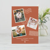 Cartes Pour Fêtes Annuelles Timbre de photo de famille chaleureuse moderne (Debout devant)