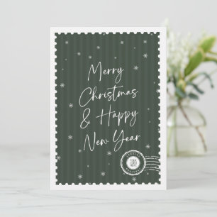 Cartes Pour Fêtes Annuelles Timbre de typographie de script de Joyeux Noël Ent