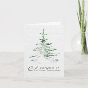 Cartes Pour Fêtes Annuelles Timbre peint à la main de Joyeux Noël