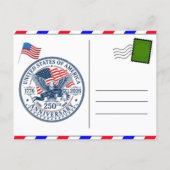 Cartes Pour Fêtes Annuelles timbre-poste de la déclaration d'indépendance (Dos)