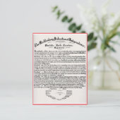 Cartes Pour Fêtes Annuelles timbre-poste de la déclaration d'indépendance (Debout devant)