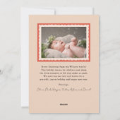 Cartes Pour Fêtes Annuelles Timbre rouge 2 Photo Noël (Dos)