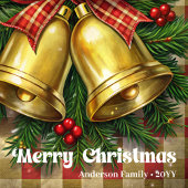 Cartes Pour Fêtes Annuelles Timeless Christmas lantern rustic pine wreath