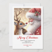 Cartes Pour Fêtes Annuelles Timeless Santa And Rudolph Magic Christmas Greetin (Devant)