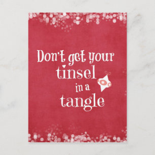 Cartes Pour Fêtes Annuelles Tinsel in a Tangle Christmas Quote