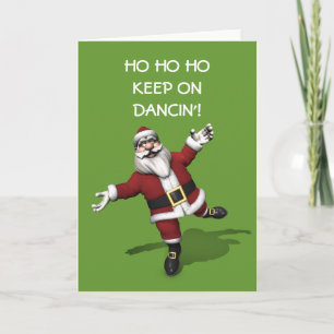 Cartes Pour Fêtes Annuelles Tiptoe Danser Père Noël