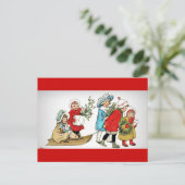 Cartes Pour Fêtes Annuelles Tirer une traîneau de Noël (Debout devant)