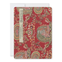 Tissu français rouge antique de Villefranche