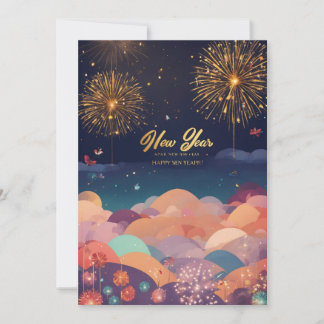 Cartes Pour Fêtes Annuelles Titre: "Extraordinaire Nouvel An : Ballon Étincela