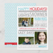 Cartes Pour Fêtes Annuelles Titres de vacances (Devant / Derrière)