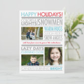 Cartes Pour Fêtes Annuelles Titres de vacances (Debout devant)