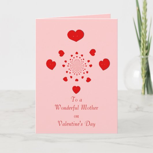Cartes Pour Fêtes Annuelles To a Wonderful Mother On Valentine's Day (Devant)