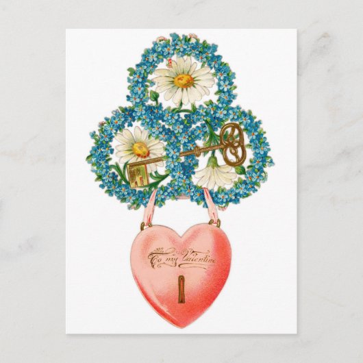 Cartes Pour Fêtes Annuelles To My Valentine Key To My Heart (Devant)