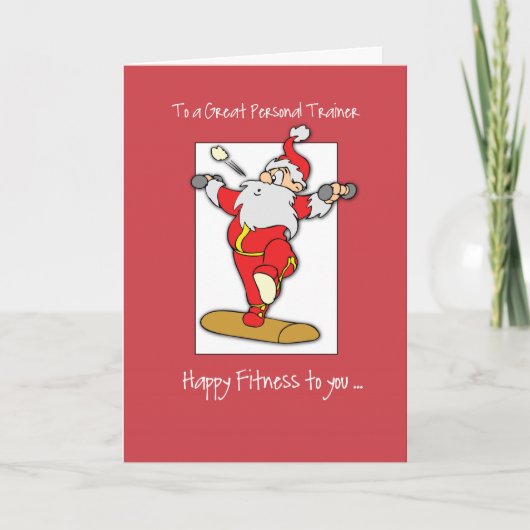 Cartes Pour Fêtes Annuelles To Personal Trainer Fitness Exercise Christmas Bla (Devant)