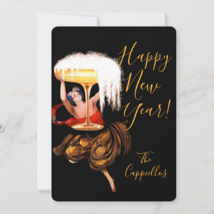 Cartes Pour Fêtes Annuelles Toast au Champagne Nouvel An 