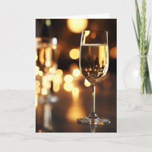 Cartes Pour Fêtes Annuelles Toast au verre à champagne