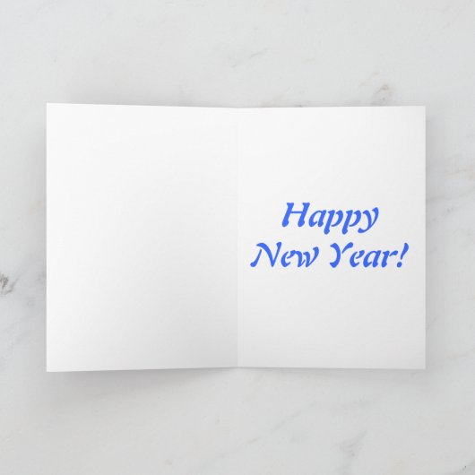 Cartes Pour Fêtes Annuelles Toasting in the New Year Block Print (Intérieur)